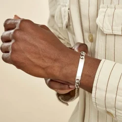 Marc Orian Gourmettes Argent|Bracelets Homme > Bracelet Identité Argent Blanc Vila