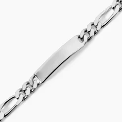 Marc Orian Gourmettes Argent|Bracelets Homme > Bracelet Identité Argent Blanc Vivian