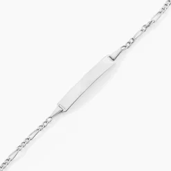 Marc Orian Bracelets Or|Gourmettes > Bracelet Identité Bebe Bartolomee Or Blanc