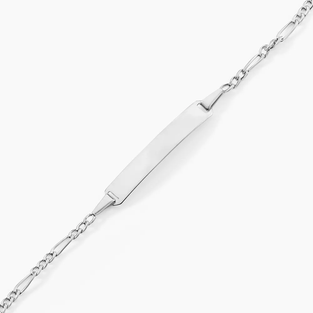 Marc Orian Bracelets Or|Gourmettes > Bracelet Identité Bebe Bartolomee Or Blanc