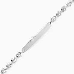 Marc Orian Gourmettes Argent|Gourmettes > Bracelet Identité Carrus Argent Blanc