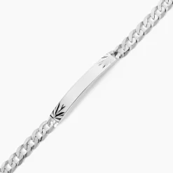 Bracelet Identité Casper Argent Blanc