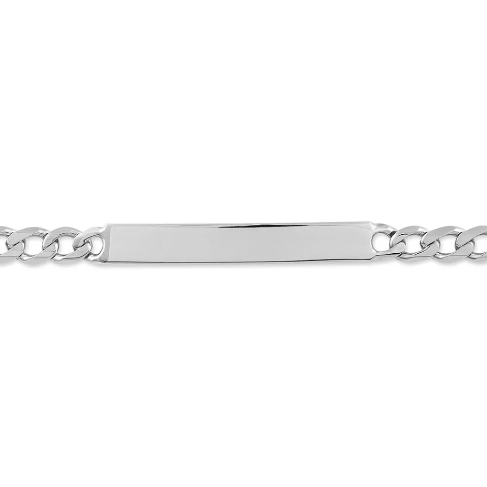 Marc Orian Gourmettes Argent|Bracelets Argent > Bracelet Identité Casper Argent Blanc