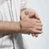 Marc Orian Bracelets Homme|Bracelets Acier Inoxydable > Bracelet Identite Acier Blanc Doryan