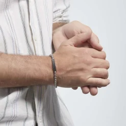 Marc Orian Bracelets Homme|Bracelets Acier Inoxydable > Bracelet Identite Acier Blanc Doryan