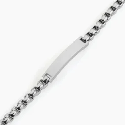 Marc Orian Bracelets Homme|Bracelets Acier Inoxydable > Bracelet Identite Acier Blanc Doryan