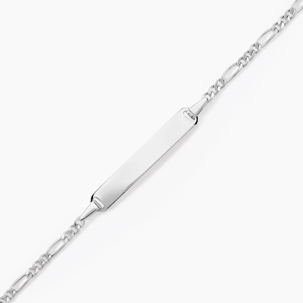 Bracelet Identite Bebe Or Blanc Bartolomee
