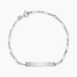 Marc Orian Bracelets Or|Gourmettes > Bracelet Identite Bebe Or Blanc Bartolomee