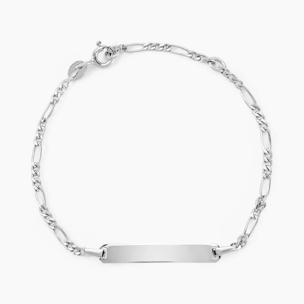 Marc Orian Bracelets Or|Gourmettes > Bracelet Identite Bebe Or Blanc Bartolomee