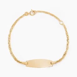 Bracelet Identite Bebe Or Jaune Ericka
