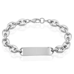 PHEBUS HIM Bracelets Homme|Bracelets Acier Inoxydable > Bracelet Identite Acier Blanc