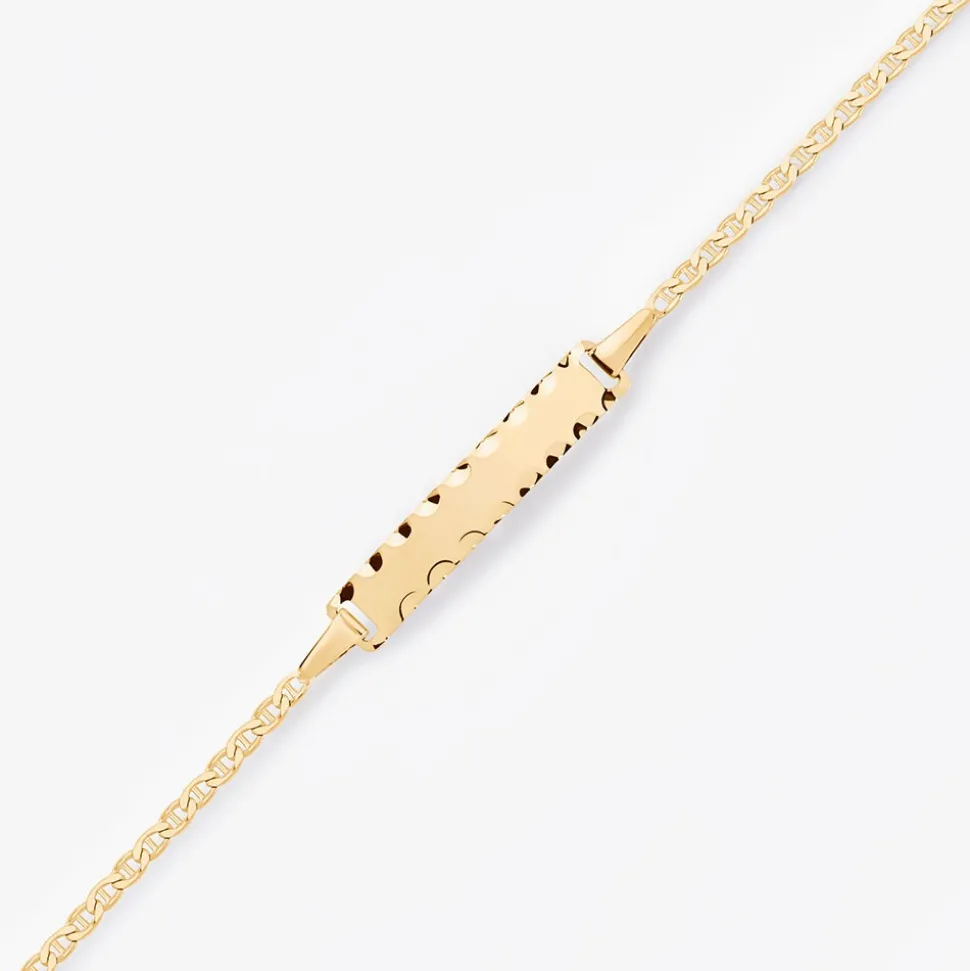 Bracelet Identité Esta Maille Forçat Or Jaune
