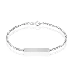 Marc Orian Bracelets Or|Idées Cadeaux Enfant > Bracelet Identité Etheline Maille Gourmette Or Blanc