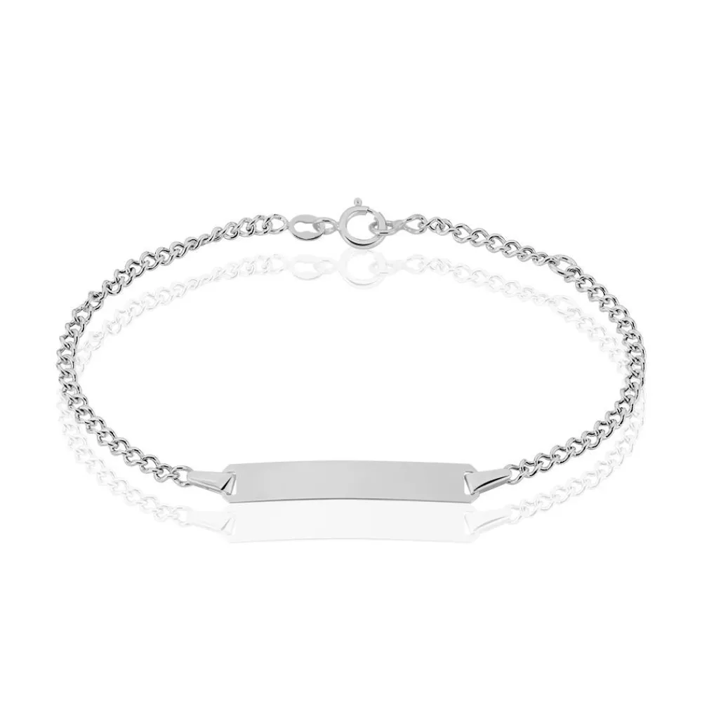Marc Orian Bracelets Or|Idées Cadeaux Enfant > Bracelet Identité Etheline Maille Gourmette Or Blanc