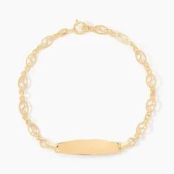 Marc Orian Bracelets Or|Gourmettes > Bracelet Identité Eudoxie Maille Filigrane Or Jaune