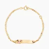 Marc Orian Bracelets Or|Gourmettes > Bracelet Identité Euzebia Maille Chemin De Fer Or Jaune