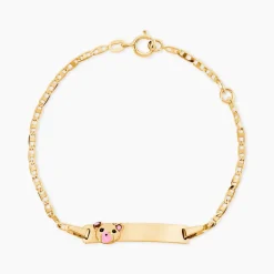 Marc Orian Bracelets Or|Gourmettes > Bracelet Identité Euzebia Maille Chemin De Fer Or Jaune