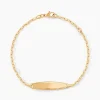 Marc Orian Bracelets Or|Idées Cadeaux Enfant > Bracelet Identité Fanelia Maille Marine Or Jaune