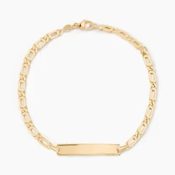 Marc Orian Bracelets Or|Idées Cadeaux Enfant > Bracelet Identité Fanelia Maille Marine Or Jaune