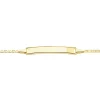 Bracelet Identité Fanelia Maille Marine Or Jaune