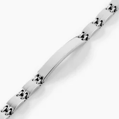 Marc Orian Bracelets Homme|Bracelets Acier Inoxydable > Bracelet Identité Isidore Acier Blanc