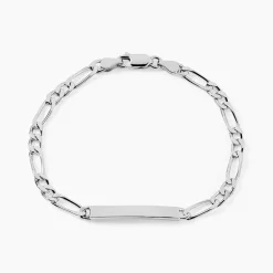 Marc Orian Gourmettes Argent|Gourmettes > Bracelet Identité Vila Argent Blanc