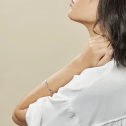 Marc Orian Gourmettes Argent|Gourmettes > Bracelet Identité Vila Argent Blanc