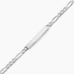 Marc Orian Gourmettes Argent|Gourmettes > Bracelet Identité Vivian Argent Blanc