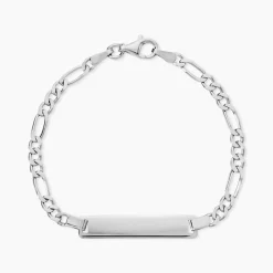 Marc Orian Gourmettes Argent|Gourmettes > Bracelet Identité Vivian Argent Blanc