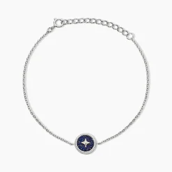 Marc Orian Bracelets|Bijoux Fantaisie > Bracelet Izarra Argent Blanc Lapis Lazuli argent blanc lapis lazuli bleu