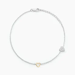 Bracelet Joia Or Jaune Argent Blanc Oxyde De Zirconium