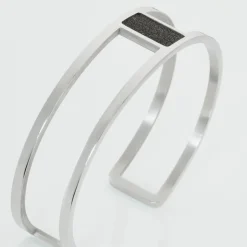 Bracelet Jonc Acier Blanc Maria