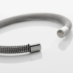 Bracelet Jonc Acier Blanc Sibil