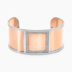 IMAGINE Bracelets Acier Inoxydable|Bracelets Joncs > Bracelet Jonc Acier Blanc Strass