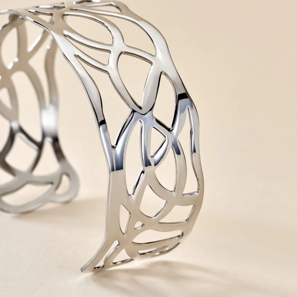 Marc Orian Bracelets Acier Inoxydable|Bracelets Joncs > Bracelet Jonc Aelis Acier Blanc