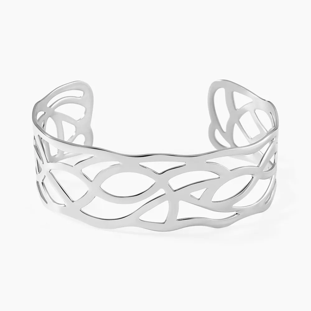 Marc Orian Bracelets Acier Inoxydable|Bracelets Joncs > Bracelet Jonc Aelis Acier Blanc