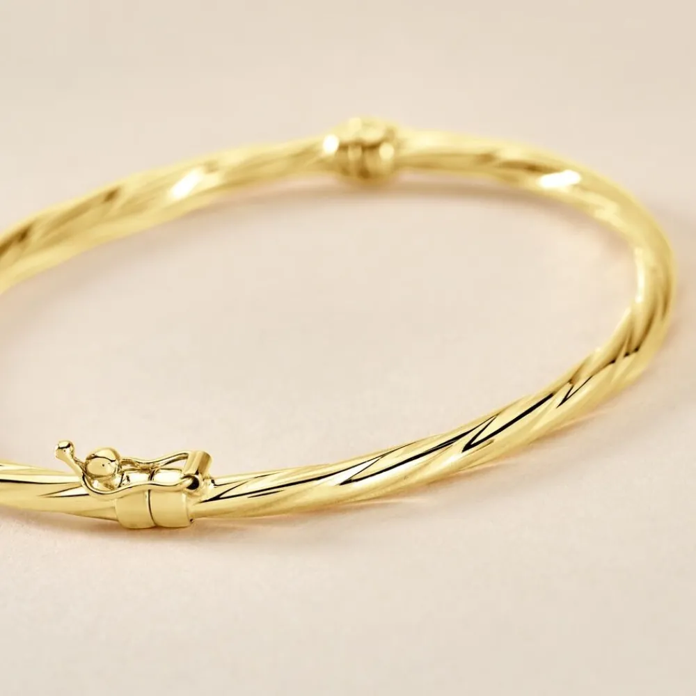 Marc Orian Bracelets Or|Bracelets Joncs > Bracelet Jonc Anaisaae Torsade Or Jaune