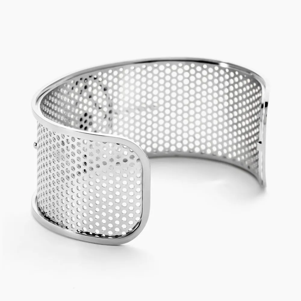 IMAGINE Bracelets Acier Inoxydable|Bracelets Joncs > Bracelet Jonc Audreanne Acier Blanc Pierre De Synthese