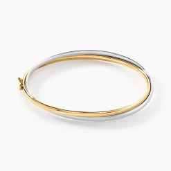 Marc Orian Bracelets Or|Bracelets Joncs > Bracelet Jonc Catalin 2 Fils Flexibles Or Bicolore