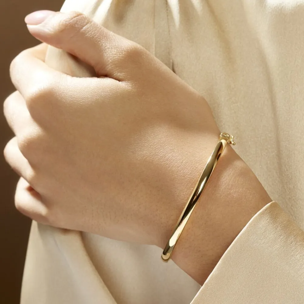 Marc Orian Bracelets Or|Bracelets Joncs > Bracelet Jonc Cynthia Fil Plat Lisse Or Jaune