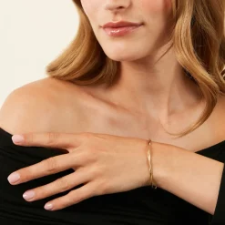 Marc Orian Bracelets Acier Inoxydable|Bracelets Joncs > Bracelet Jonc Ecorsia Acier Jaune