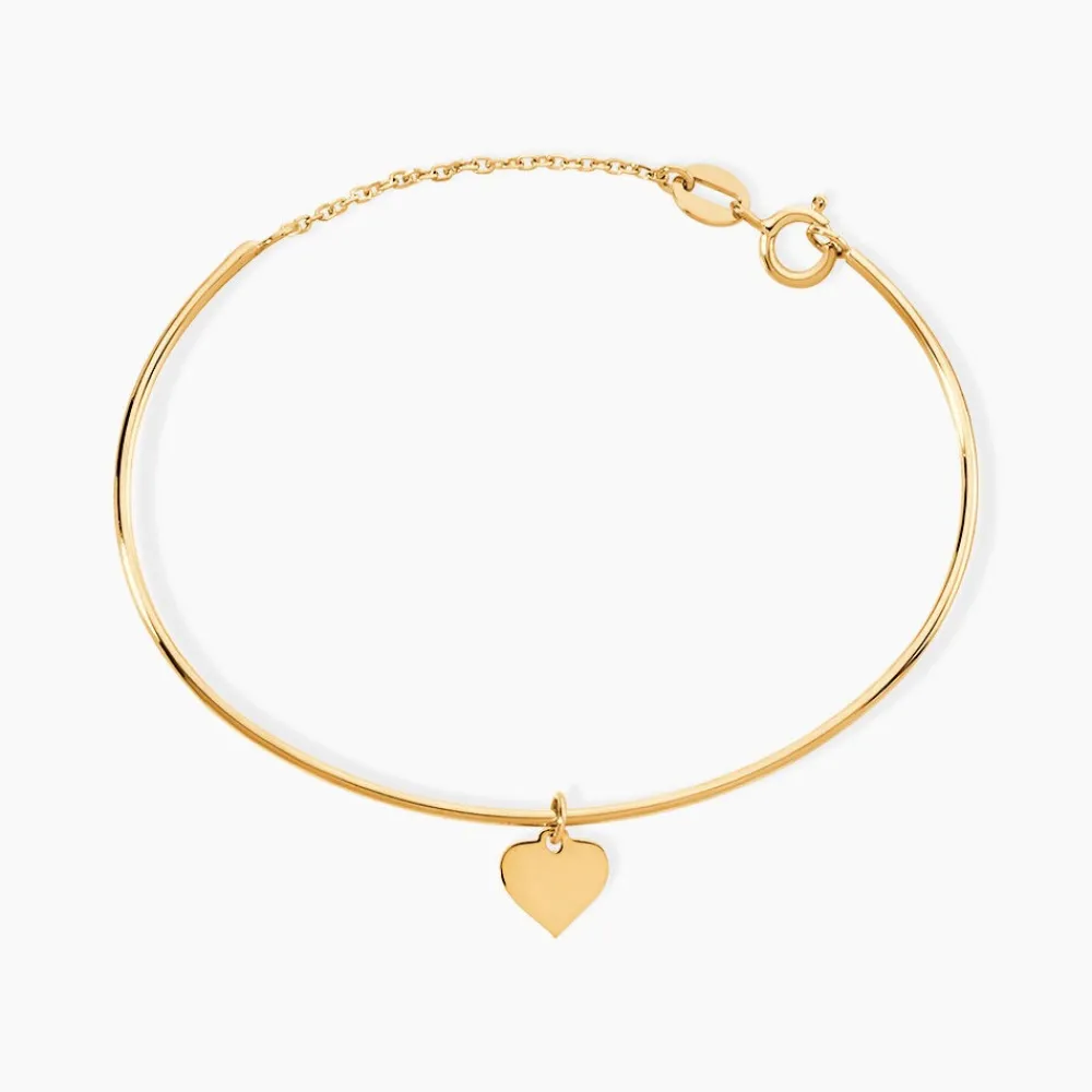 Marc Orian Bracelets Or|Bracelets Enfants > Bracelet Jonc Ida Coeur Or Jaune