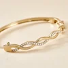 Bracelet Jonc Imae Plaqué Or Jaune Oxyde De Zirconium