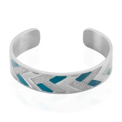 Bracelet Jonc Imagine Charlene Acier Blanc