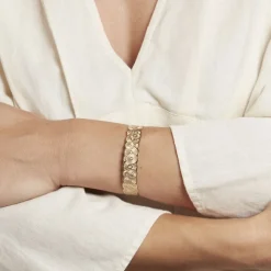 Bracelet Jonc Imagine Florette Acier Jaune