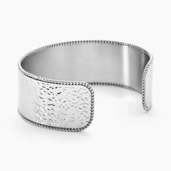 IMAGINE Bracelets Acier Inoxydable|Bracelets Joncs > Bracelet Jonc Tiffany Acier Blanc Pierre De Synthese