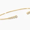 Bracelet Jonc Iza Plaque Or Jaune Oxyde De Zirconium