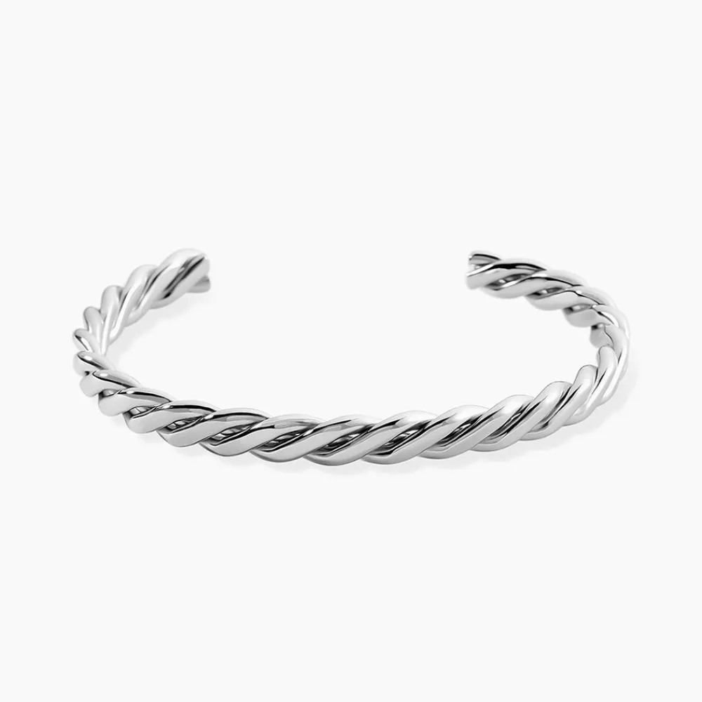 JOURDAN Bracelets Homme|Bracelets Acier Inoxydable > Bracelet Jonc Guilherme Acier Argenté