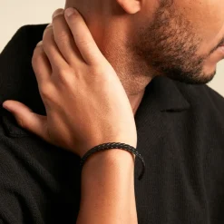 JOURDAN Bracelets Homme|Bracelets Acier Inoxydable > Bracelet Jonc Guilherme Acier Noir