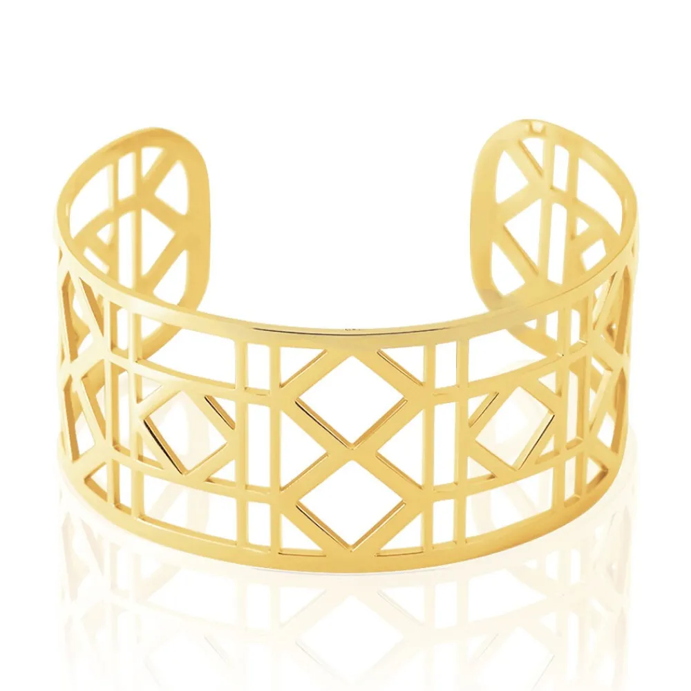 IMAGINE Bracelets Acier Inoxydable|Bracelets Joncs > Bracelet Jonc Luyanna Acier Jaune